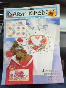 Summer Favorites Geraniums Daisy Kingdom Applique Quilting Panel Fabric # 6395 - Picture 1 of 5