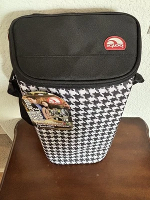 Palmilha isolada Igloo 2 garrafas refrigerador de vinho sacola alça de transporte piquenique ~ Nova - Imagem 1 de 4