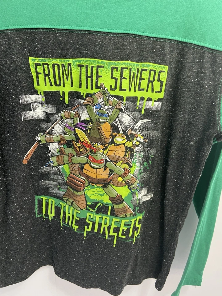 Nickelodeon Boys TMNT Long Sleeve Graphic Tee Size XL 14-16 Pre Owned - Image 1 of 4