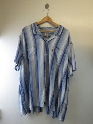 Levi's short sleeve relaxed shirt blue aqua stripes 3XL - Image 1 of 4