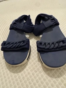 Fitflop Heda Chain Backstrap Sandals Size 6 Navy Blue Comfort Wobbleboard - Picture 1 of 6