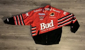 Vtg Chase Authentics Dale Earnhardt Jr King Of Beers NASCAR Jacket Mens Large - Picture 1 of 21