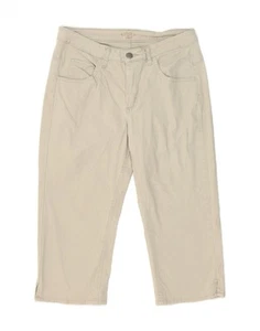 LEE Womens Riders Straight Capri Trousers US 8 Medium W30 L19 Beige Cotton UH08 - Picture 1 of 5