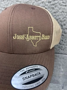 NWT Josh Abbott Band Hat Cap Snapback Trucker Brown Beige Adjustable Snap Back - Picture 1 of 4