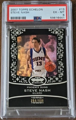 Steve Nash 2007 Topps Echelon /999 #13 PSA 6 Phoenix Suns 🐦‍🔥 🌵 Canada 🇨🇦 - Image 1 of 3