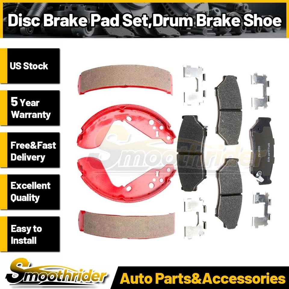 Kit pastillas de freno delanteras traseras de cerámica y zapatas de freno para Suzuki Sidekick 1991-1994 1995 Foto 1 de 3