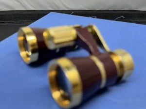 BINOCULARES VINTAGE SWIFT PRINCESS 3X.25 ÓPERA BORGOÑA Y ORO # 813 - Imagen 1 de 9