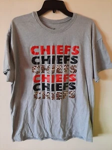 Vintage Hanes Kansas City Chiefs Graphic T-Shirt Men's Gray XL--Excel cond!! - Picture 1 of 3