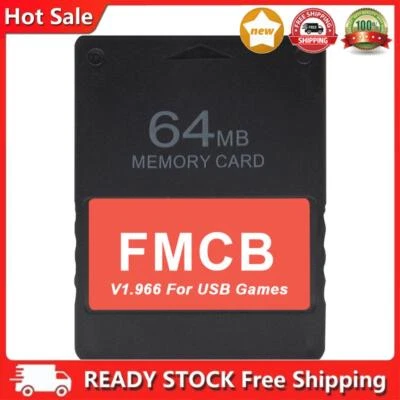 Retro FMCB V1.966 USB HDD Memory Card for PS2 PS1 Game Consoles Card (64MB) UK - Image 1 of 4