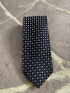 Geoffrey Beene ' 100% Silk Confetti Dot' Mens Black Dotted Tie - Picture 1 of 4