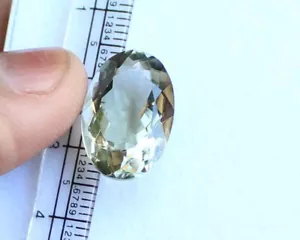 Ametista verde taglio ovale naturale sfaccettato 10,80 ct pietra preziosa sfusa - Foto 1 di 4