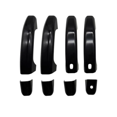 Cubiertas de manija de 4 puertas negras brillantes para Chevy Silverado GMC Sierra 1500 2019-2024 Foto 1 de 4