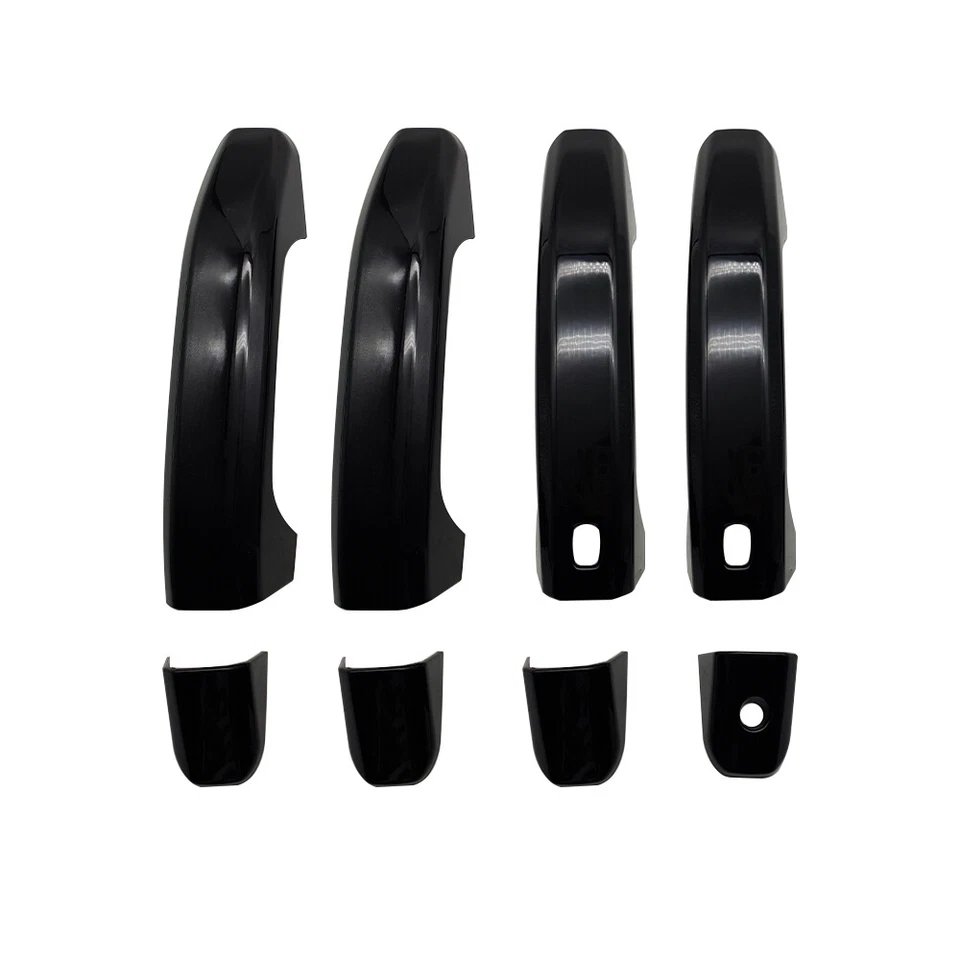 Glossy Black 4 Door Handle Covers For 2019-2024 Chevy Silverado GMC Sierra 1500 - Image 1 of 4