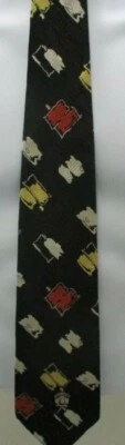 Oleg Cassini Tie made Exclusively for Battelsteins, Blue with Red, Yellow, White - Image 1 of 4