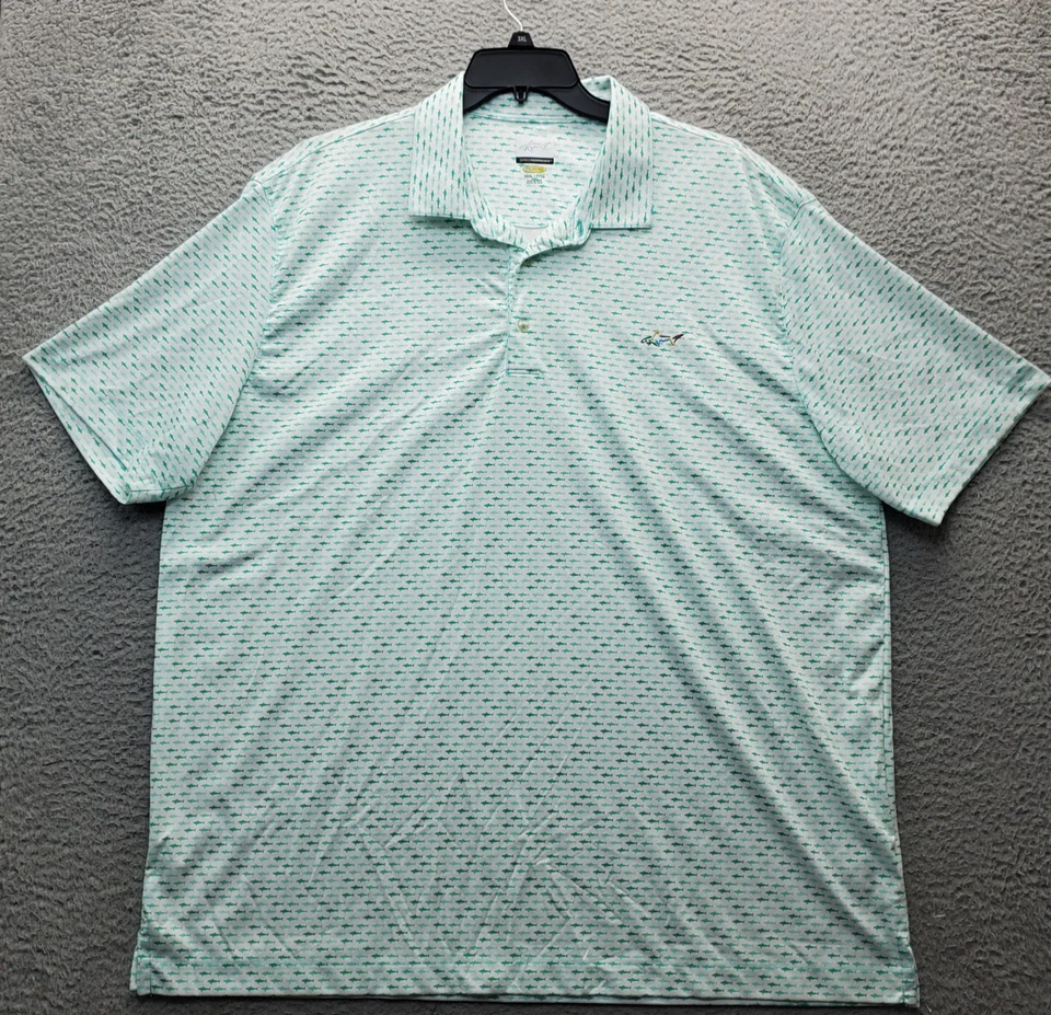 Camisa Polo Greg Norman Golf Performance Hombres 3XL Multi Estampado de Peces Cuello Abertura AOP Foto 1 de 4