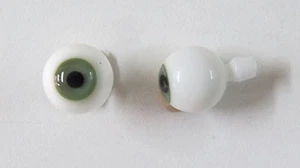 Augen Puppe Antik Grün 14mm Grün Mund- -geblasen Augen für Antik Puppe - Picture 1 of 2