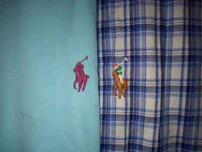 😃Lot 2 Ralph Lauren Polo Mens Long Sleeve Button Front Shirts 4XLT 4XL TALL - Image 1 of 2