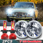 DOT Pair Led 7inch Round Headlights Headlamp High/Low Bulbs for MG MGB 1969-1981