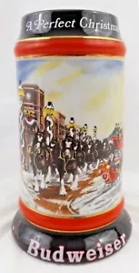 Budweiser "A Perfect Christmas" Holiday Stein Collector Series 1992 - Foto 1 di 9