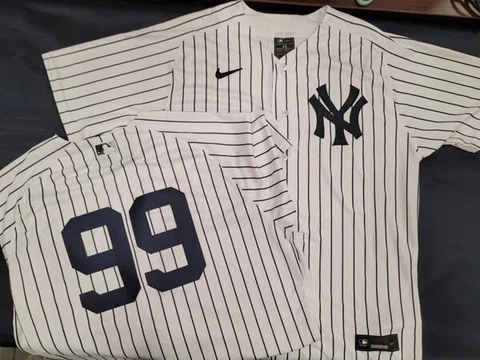 21014 Nike NEW YORK YANKEES Authentic Game 100% REAL NIKE Jersey White P/S 48 Cover