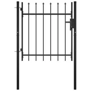 Fence Gate Metal Fence Post Garden Gate with Spear Top 39.4"x29.5" vidaXL - Picture 1 of 7