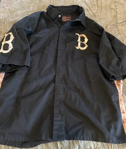 BOSTON RED SOX Baseball JH Design Button Front CAMO Black LARGE Shirt Men - Bild 1 von 3