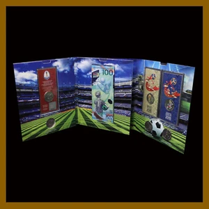 Russia 100 Rubles + 6 Full Coin Set, 2018 FIFA World Cup Soccer Football Color - Picture 1 of 8
