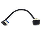 Verrouillage à vis de charge de données angle bas USB 3.0 A mâle vers micro B angle élevé câble