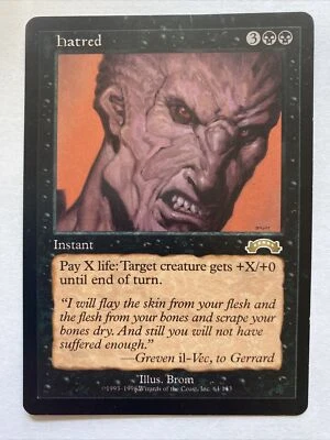 Hatred x1 MTG Exodus Magic the Gathering LP-MP - Image 1 of 4