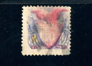 USAstamps Used FVF US 1869 Pictorial Scott 121 Fancy Cancel w/faults SCV $450 - Picture 1 of 2
