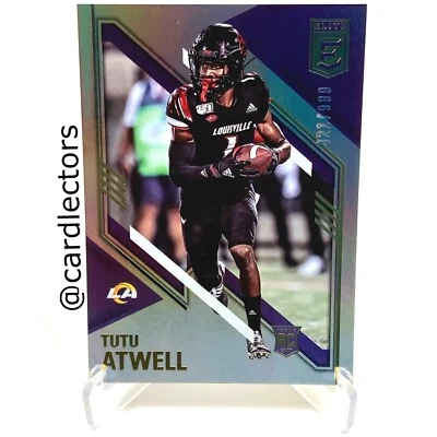 2021 Panini Donruss Elite Football TUTU ATWELL #131 RC SP /999 LOUISVILLE RAMS - Image 1 of 3