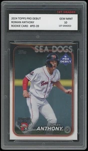 Tarjeta de novato Roman Anthony 2024 Topps Pro debut #PD-39 RC Sea Dogs primer grado 10 - Imagen 1 de 1