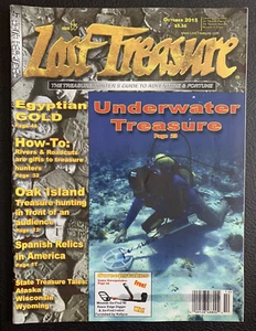 Lost Treasure Magazine October 2015 Metal Detecting Battlefields Beaches - Picture 1 of 1