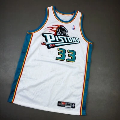 100% Authentic Grant Hill Nike 99 00 Detroit Pistons Pro Cut Game Jersey 48+4" - Image 1 of 4
