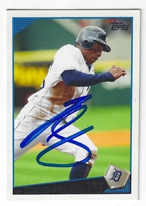 CURTIS GRANDERSON DETROIT TIGERS SIGNED 2009 CARD YANKEES METS DODGERS BLUE JAYS - Picture 1 of 1