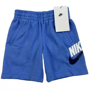Nike Boys’ Shorts Sportswear Club Fleece Terry Shorts Size 3T Toddler, Blue, NEW - Picture 1 of 7