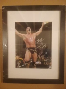 Kurt Angle Auto Framed 12 x 15 Matted  8 x 10 Photo w/ C O A - Picture 1 of 2