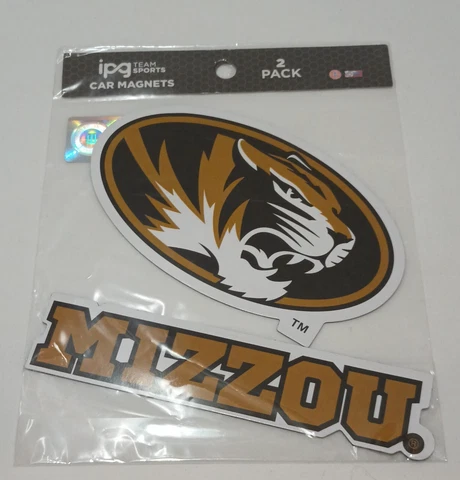 University of Missouri- MISSOU & Oval Tiger Head Car Magnet 2pcs Cover
