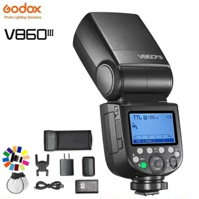 Godox V860III-S 2.4G TTL HSS Flash Speedlite+Magnet Color Filter Kit For Sony - Image 1 of 4