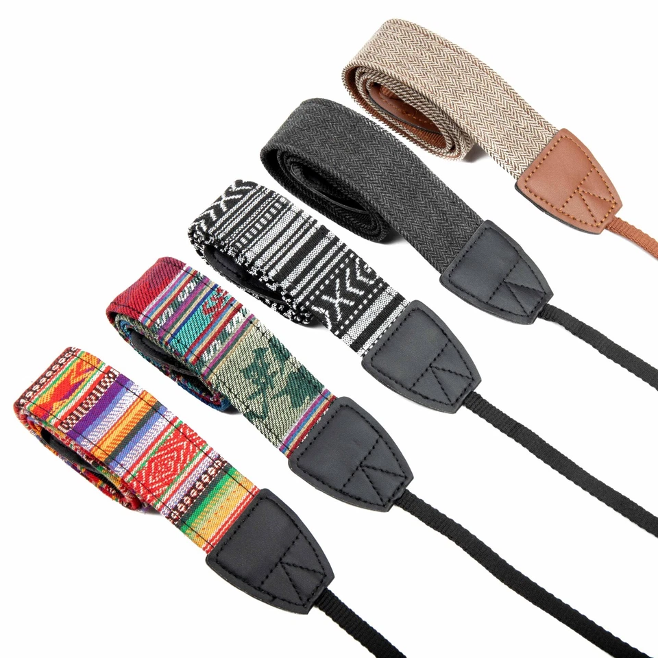 Vintage Kameragurt 110 cm, Design Schultergurt Nackengurt aus Leinen - Bild 1 von 1