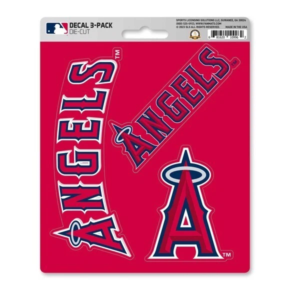 Los Angeles Angels MLB Vinyl Die-Cut Decal Sticker Set / 3 Pack *Free Shipping - Image 1 of 1