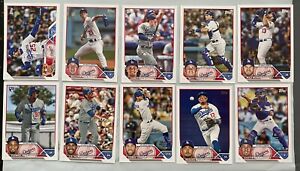2023 Topps Series 2 Base Card Team Set - Los Angeles Dodgers Outman RC 10 Cards