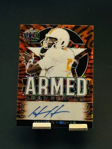 2022 Leaf Hendon Hooker Armed Dangerous Rookie Auto Tiger Stripe 4/5 COLOR MATCH
