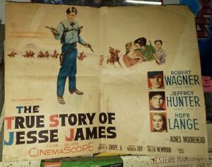 The true story of Jesse James vintage movie poster Original 1957