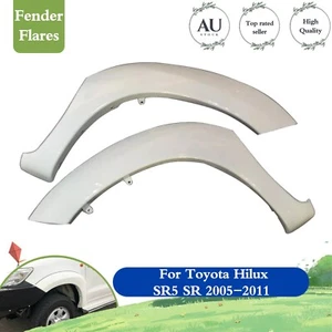 White Fender Flares Design Wheel Arch for Toyota Hilux SR SR5 2005-2011 Front - Picture 1 of 7