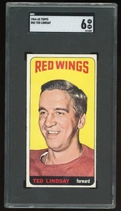 1964-65 TOPPS #82 TED LINDSAY SGC 6 EX-NM - Picture 1 of 2