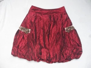 FALDA PUFFBALL ROJO RUBÍ DE SCINTILLE - NUEVA CON ETIQUETAS - Imagen 1 de 2