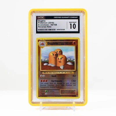 Pokémon Dugtrio Reverse Holo 56/108 XY Evolutions - CGC 10 Gem Mint  - Image 1 of 4