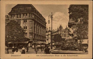 DÜSSELDORF am Rhein alte AK ca. ~1923 Corneliusplatz Blick in die Schadowstrasse - Bild 1 von 2