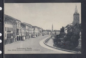 Cartolina Castelfranco Veneto Corso Vittorio EManuele Monumento Giorgione ED121 - Picture 1 of 1